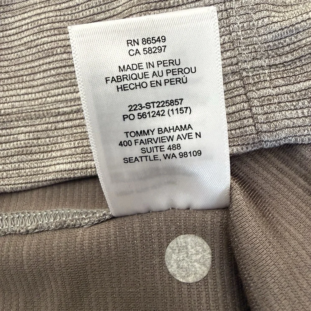 Tommy Bahama Georgia Bulldogs Men XL Gray Quarter Zip Pullover IslandZone